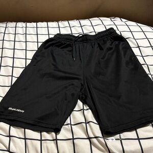 Bauer Men's Black Athletic Shorts